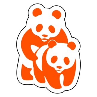 Naughty Panda Sticker (Orange)